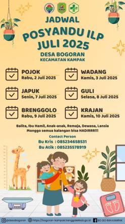 Jadwal Posyandu ILP Desa Bogoran Bulan Juli 2025